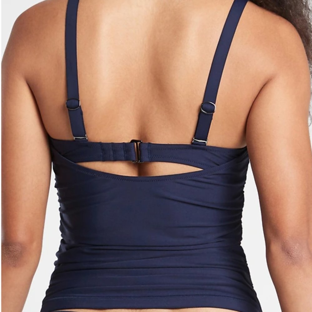 Square Neck Bra Cup Tankini 32D/DD - Dress Blue - Picture 3 of 4